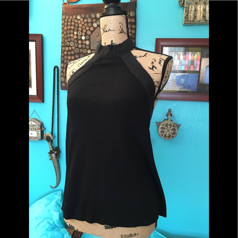 ZARA Halter neck open back tank top knit